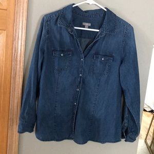 Denim button up